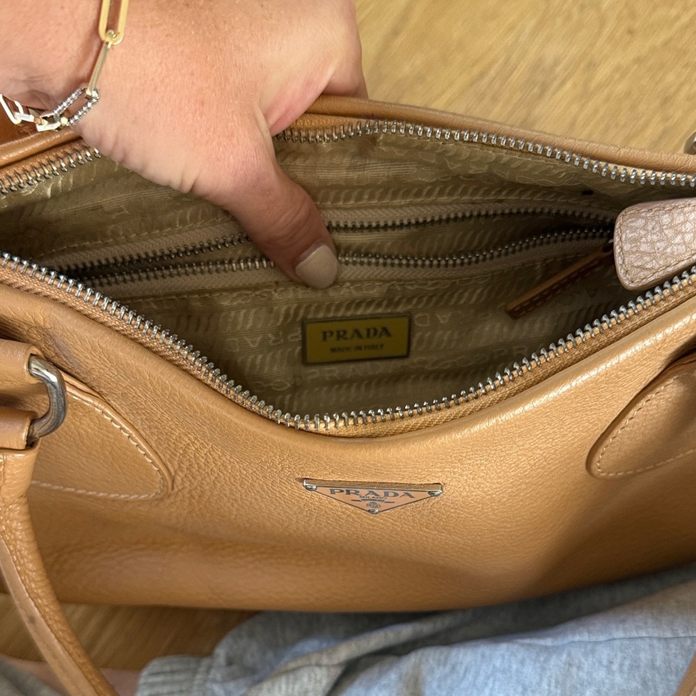 Prada Light Brown Leather Shoulder Bag - Picture 2 of 3